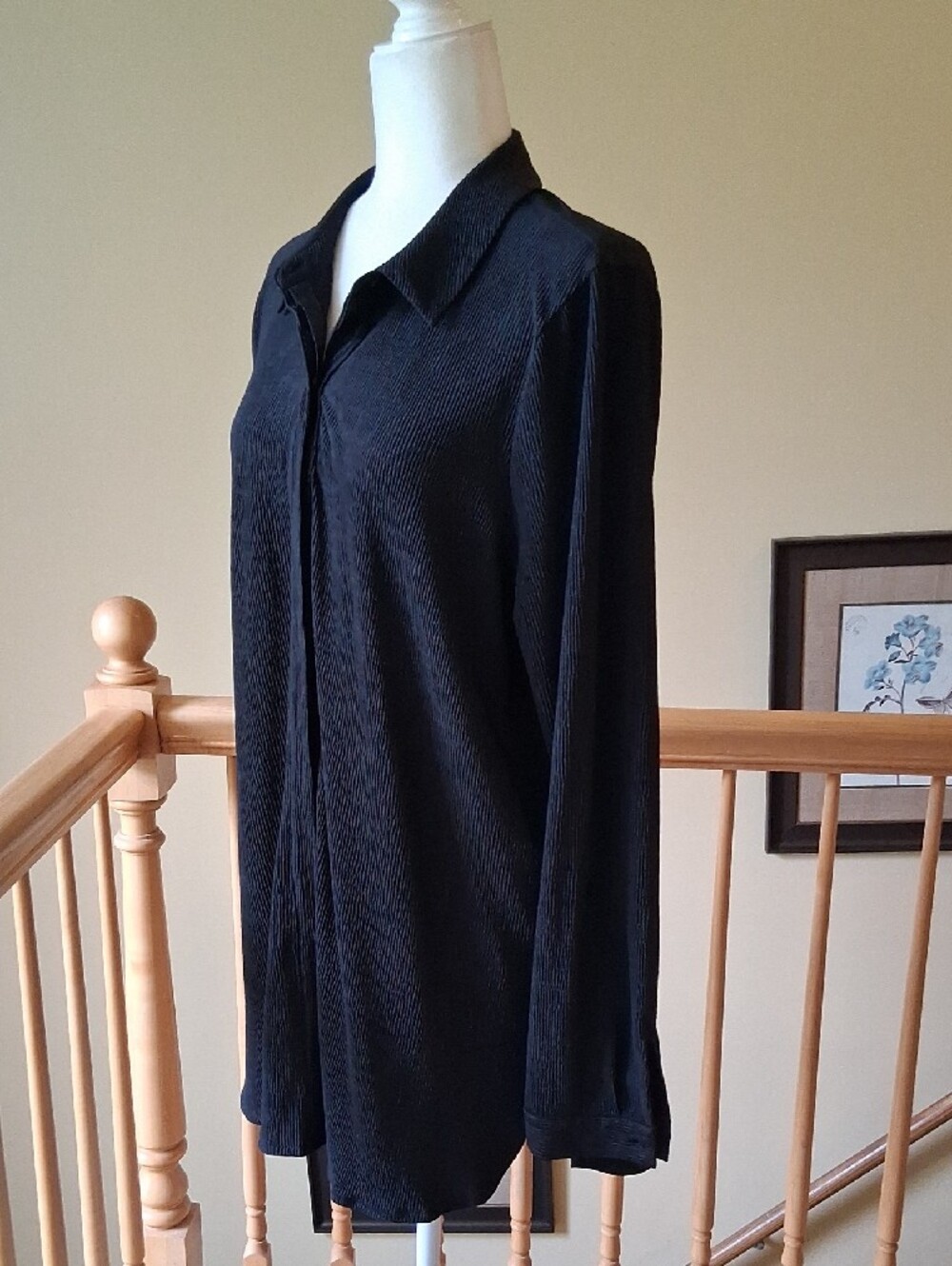 Alfani Black Women's Long-Sleeve Button-Down Shirt